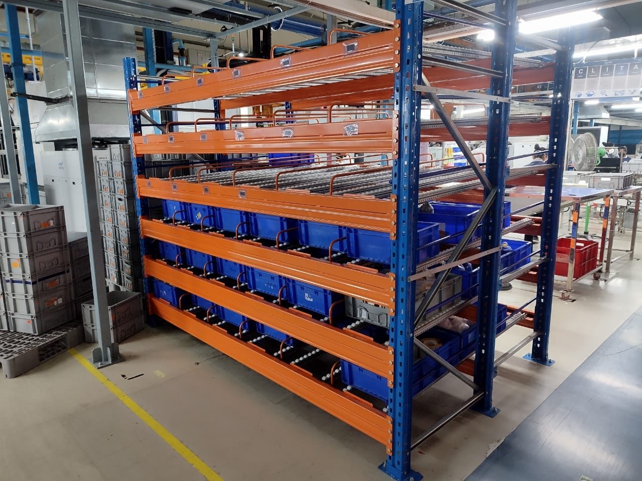 FIFO flow racks for first-in first-out stock rotation